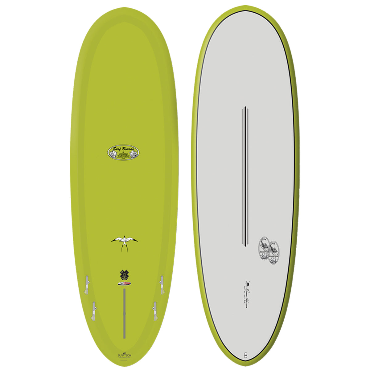 Donald Takayama Scorpion 2 Tuflite Surfboard Lime/Grey 5'10