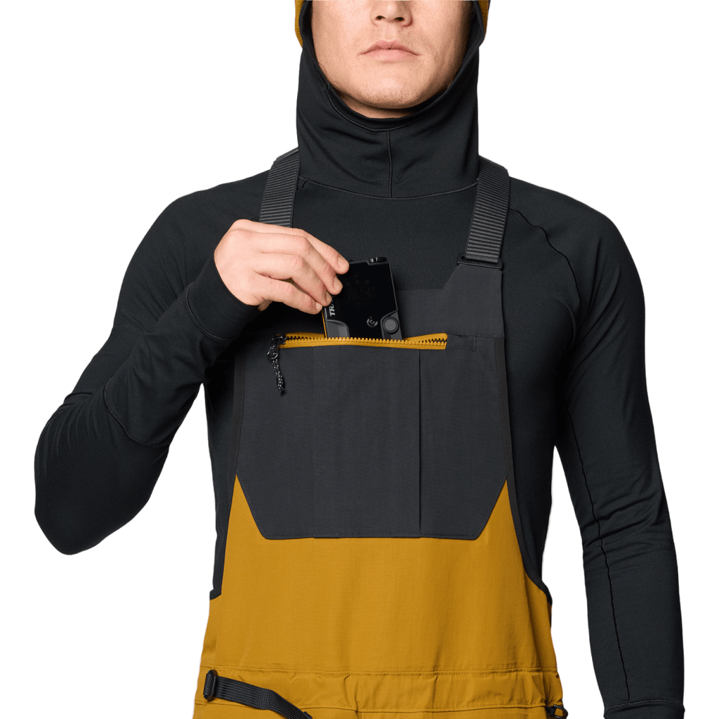 Mountain Hardwear Men's First Tracks Bib 2026 Olive Gold/Black - Pacific Boarder