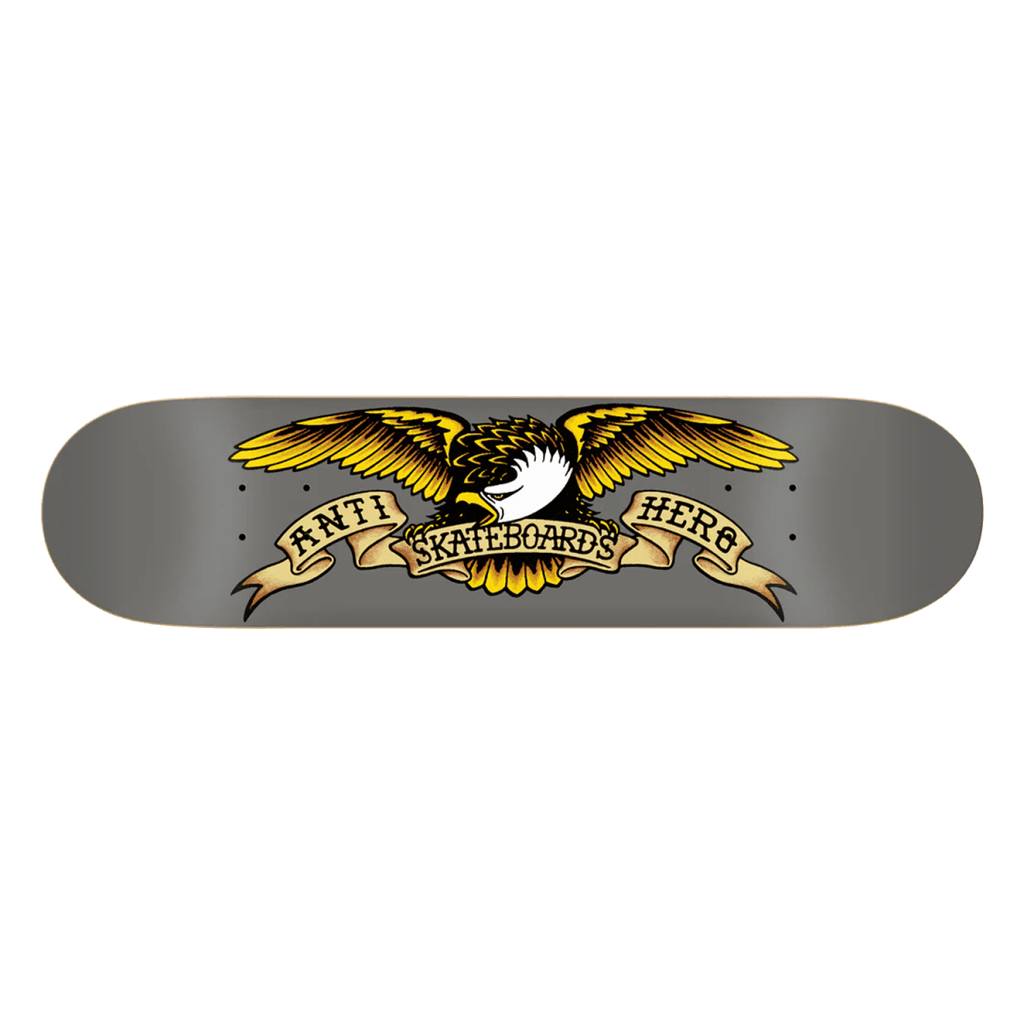 Antihero Classic Eagle Skate Deck Grey 8.25" - Pacific Boarder