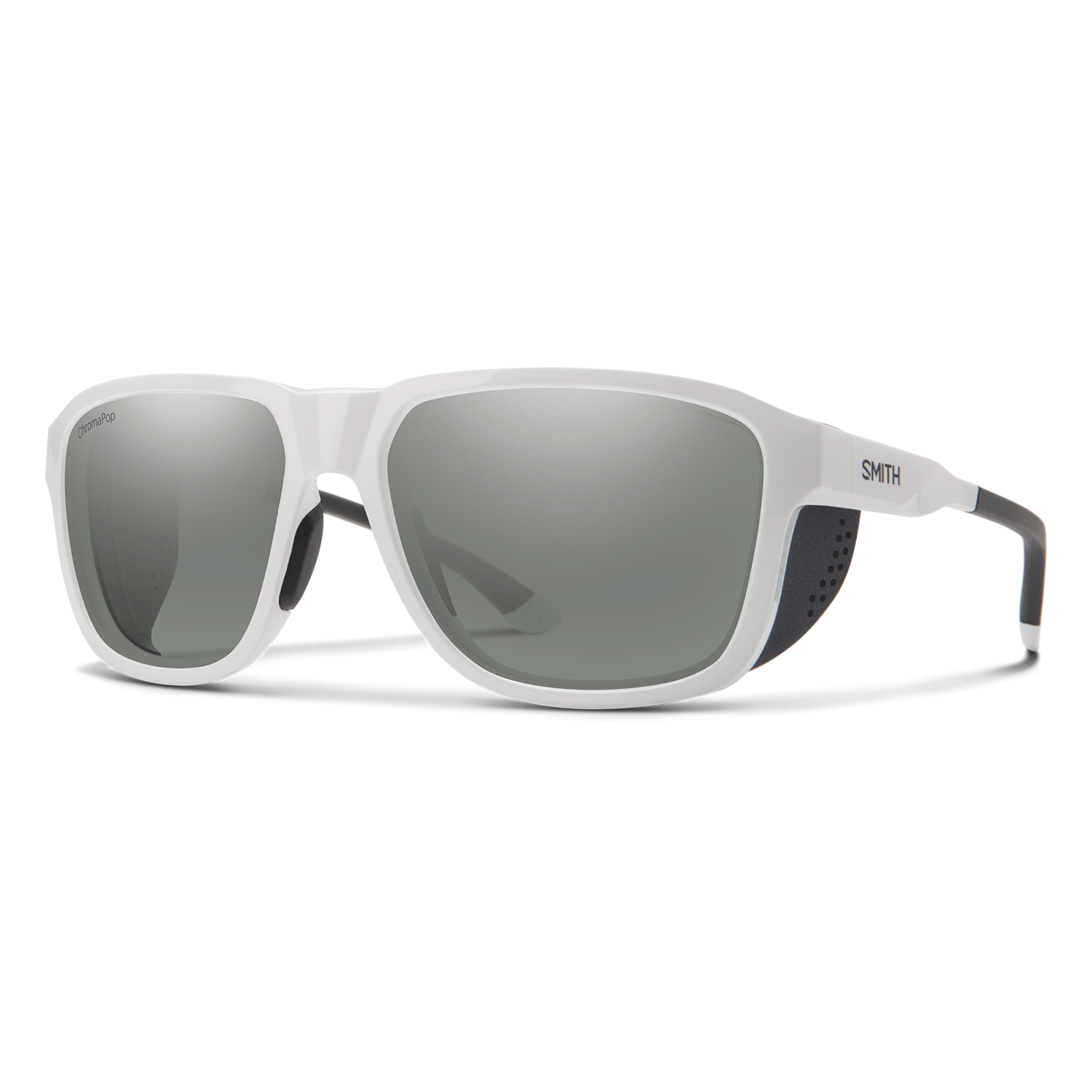 Smith Embark Sunglasses White/ChromaPop Polarized Platinum Mirror