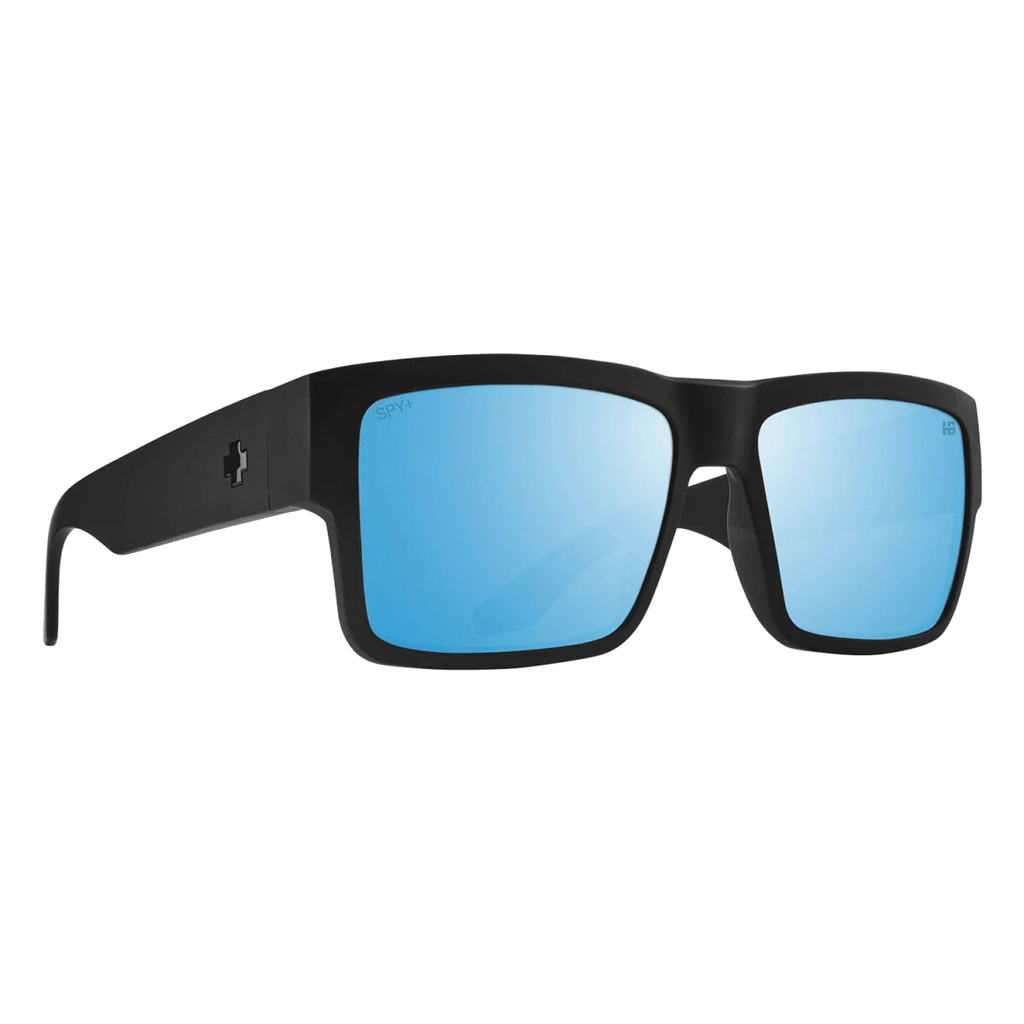 Spy Cyrus Sunglasses Matte Black/Happy Boost Bronze Polar with Ice Blue Spectra Mirror - Pacific Boarder