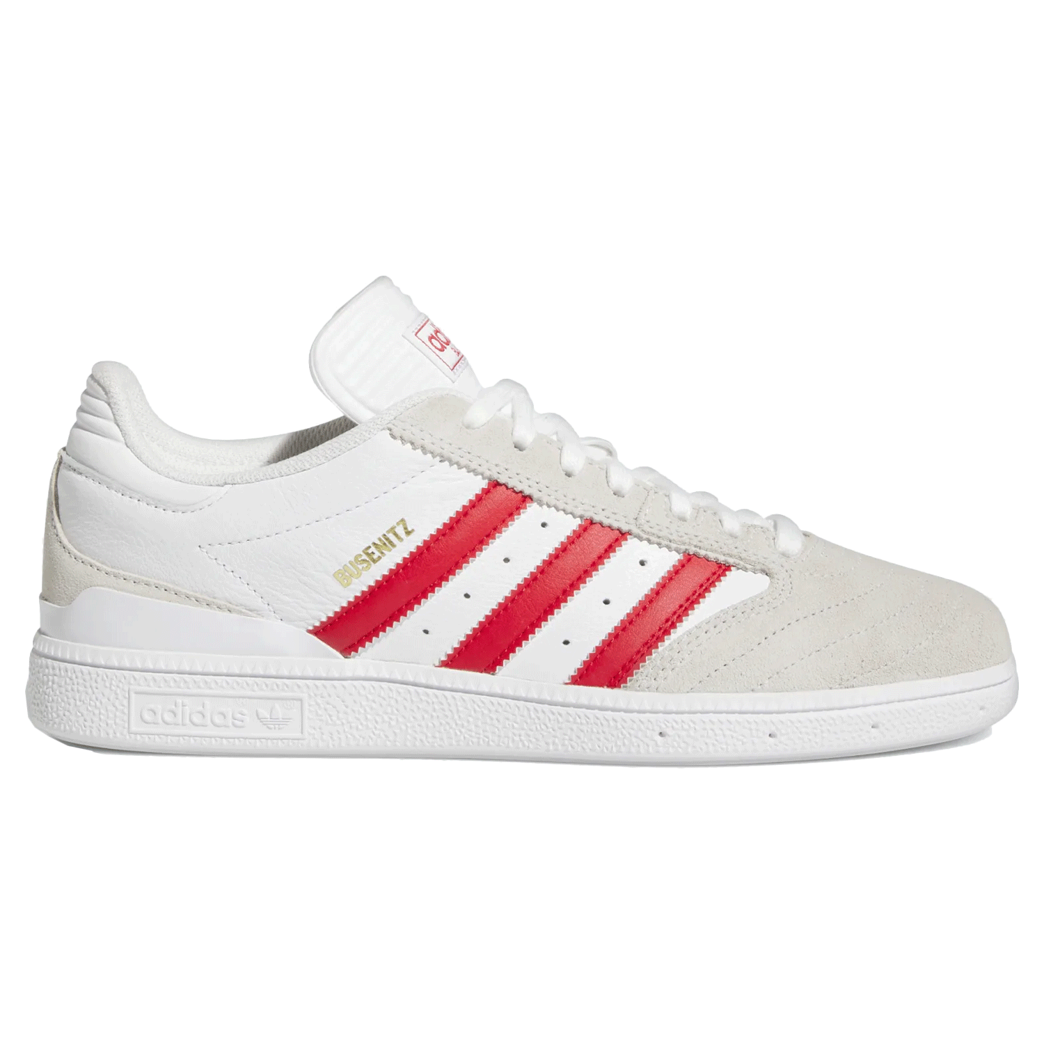 Adidas Men s Busenitz Shoes Cloud White Better Scarlet Gold Metallic Pacific Boarder