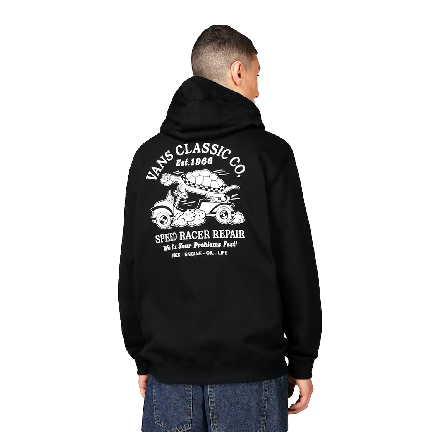 Vans Men's Speed Racer Full Zip Hoodie Black – Pacific Boarder