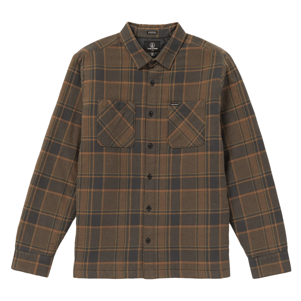 Volcom Men's Brickstone Lined Flannel Shirt Mud – Pacific Boarder
