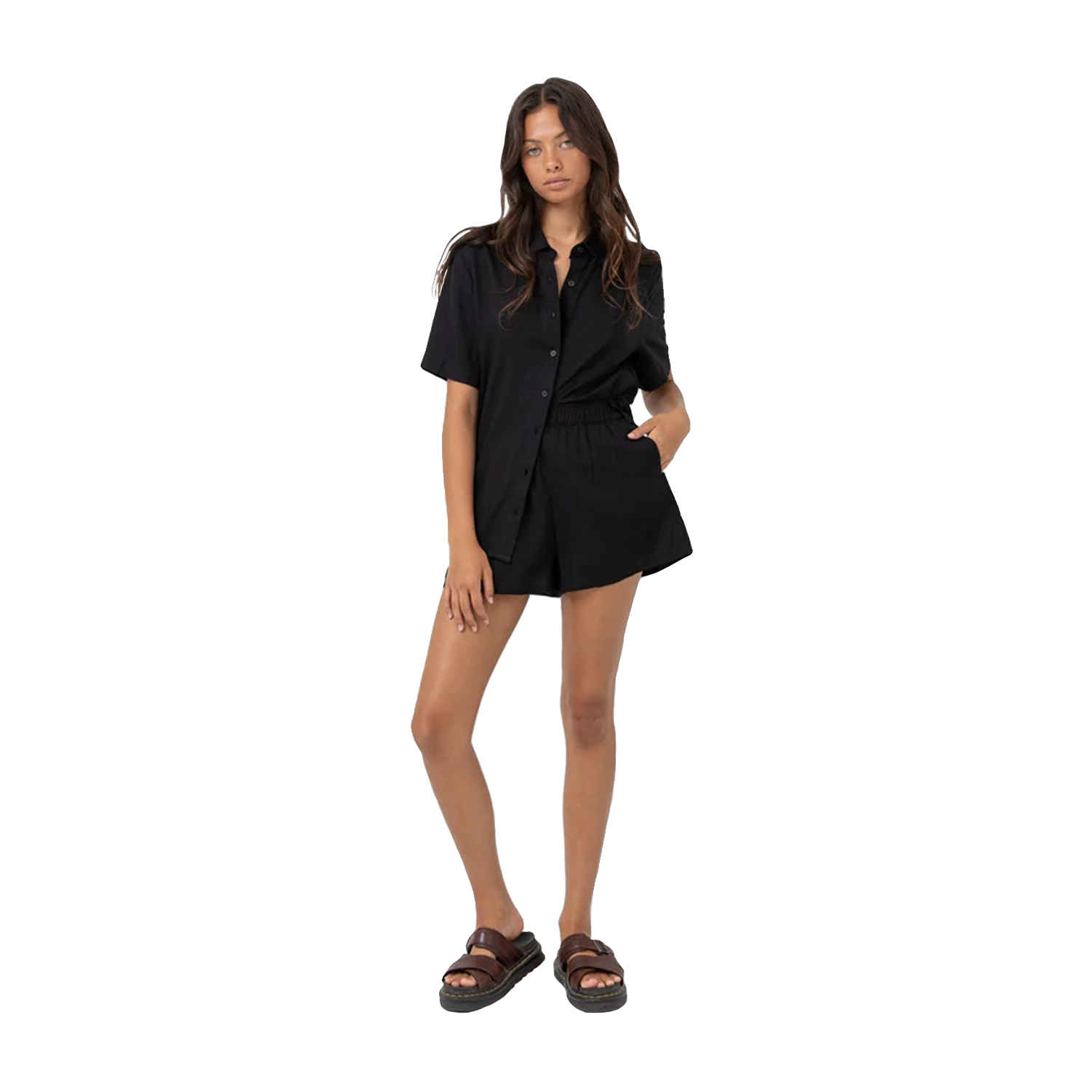 Rhythm Women's Classic Lounge Shirt Black – Pacific Boarder