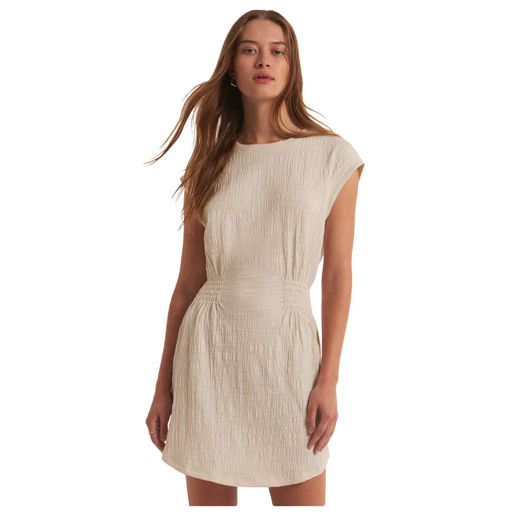 z supply rowan textured knit dress Z-Supply Rowan Textured Knit Mini Dress In Bronzer