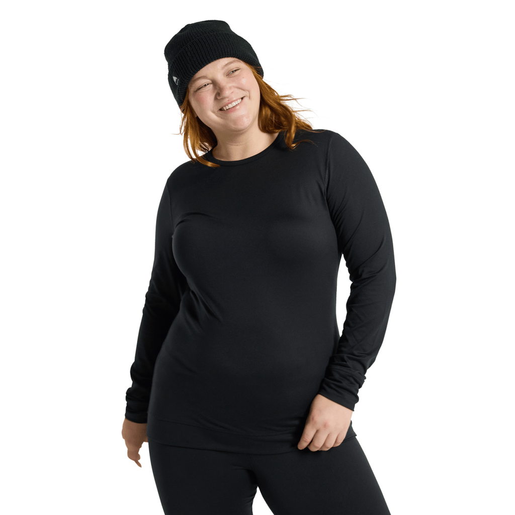 Burton Women's Midweight Base Layer Crew 2026 True Black - Pacific Boarder