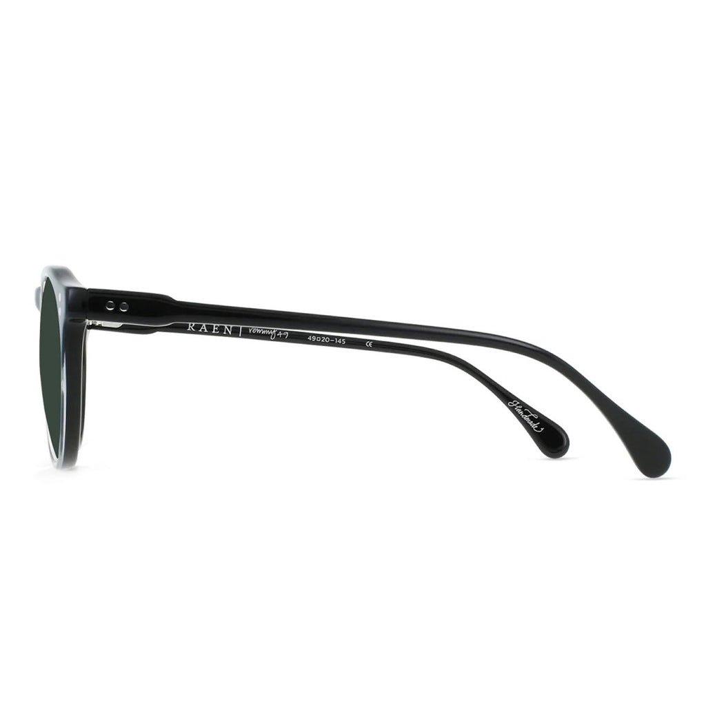 Raen Remmy 52 Sunglasses Recycled Black/Green Polarized - Pacific Boarder