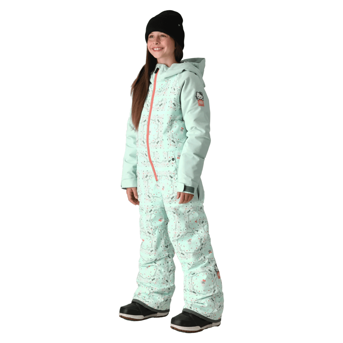 686 Kids Shine Insulated One-Piece 2025 Hello Kitty Seaglass