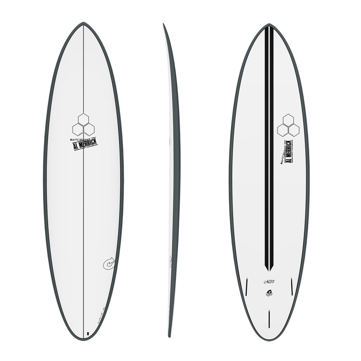 Torq x Channel Islands M23 Surfboard XLite Pinline Graphite Rails