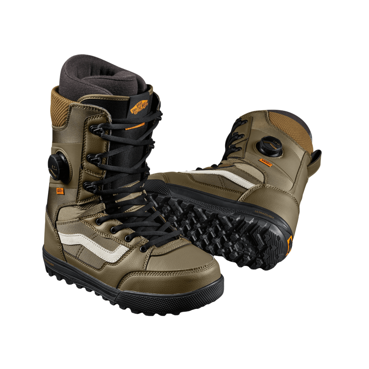 Vans Men's Invado Pro Snowboard Boots 2025 Black/Olive – Pacific