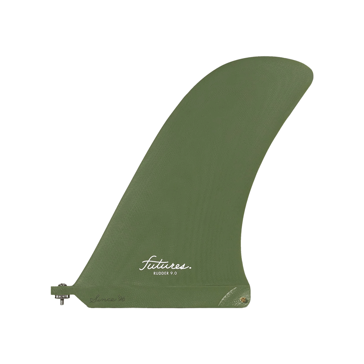 Futures Rudder Fiberglass Surf Fins Hunter Green 9