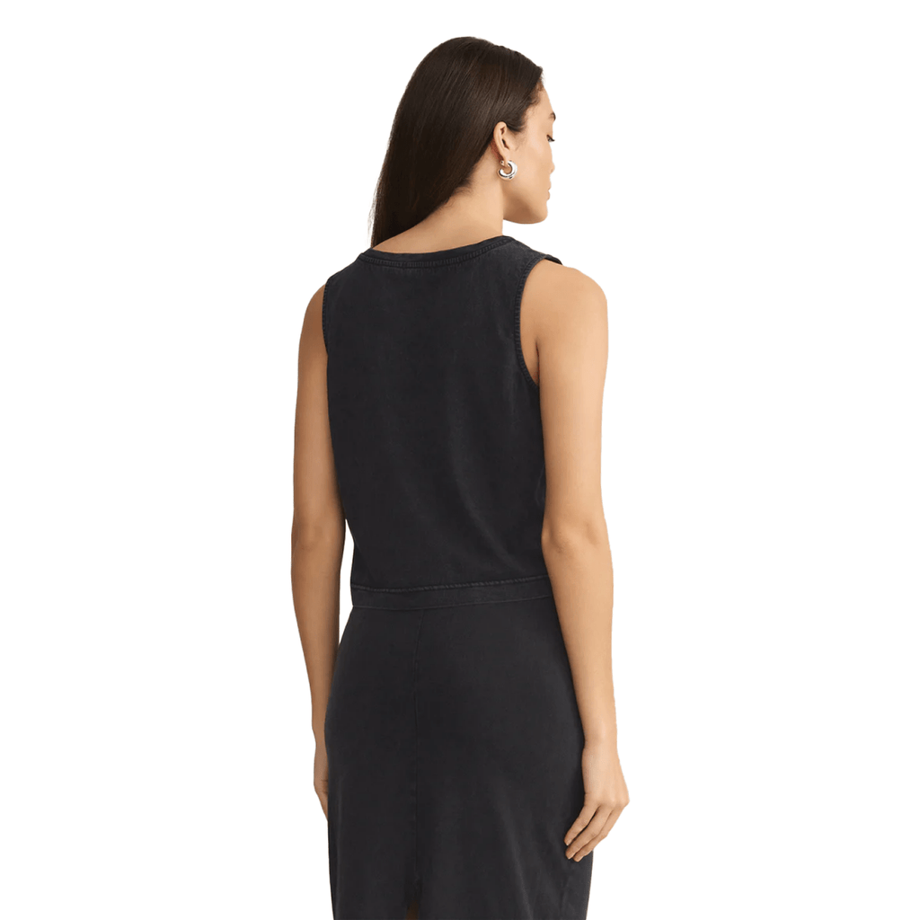 Z Supply Women's Sloane V - Neck Top Black - Pacific Boarder