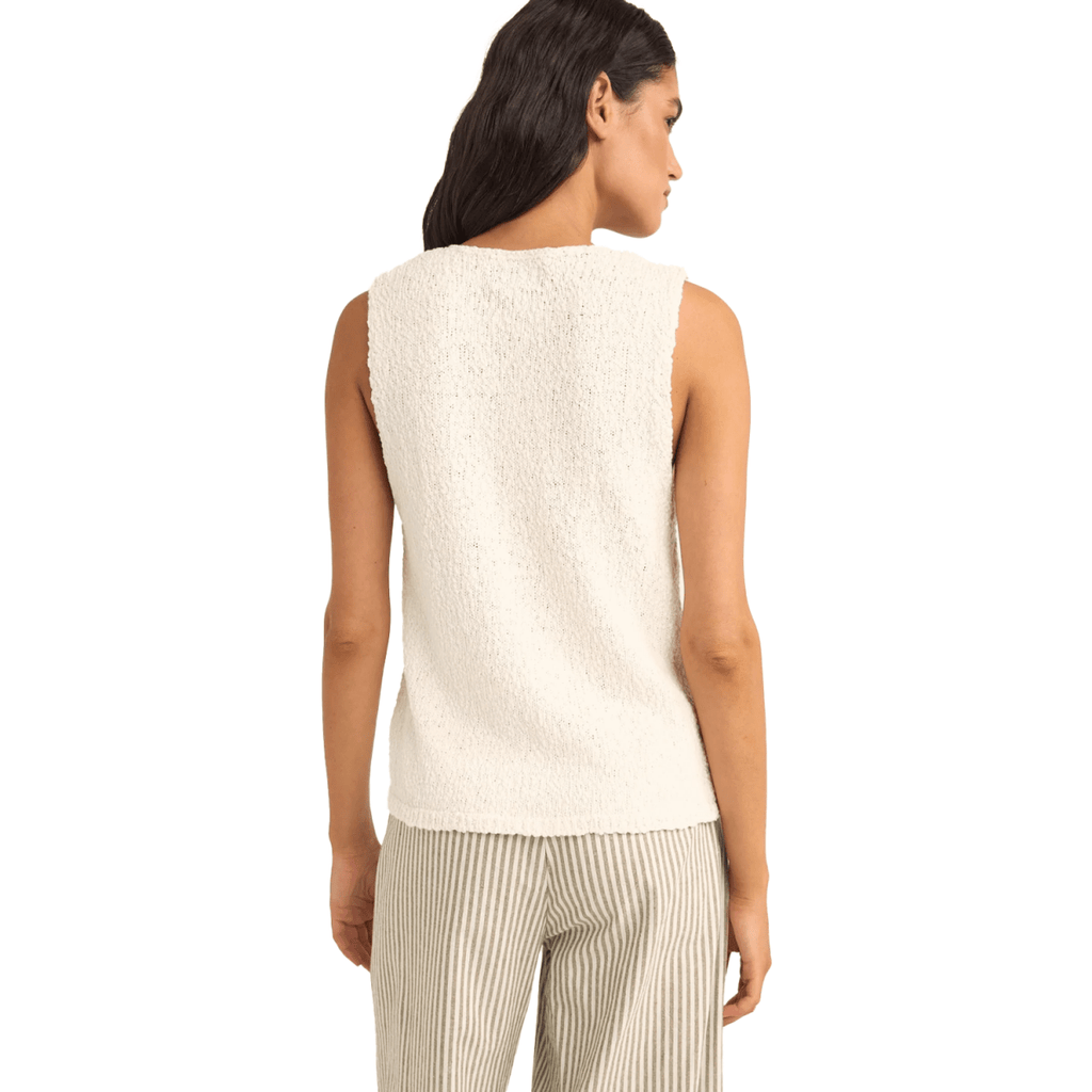 Rhythm Women's Adele Longline Knit Vest White - Pacific Boarder