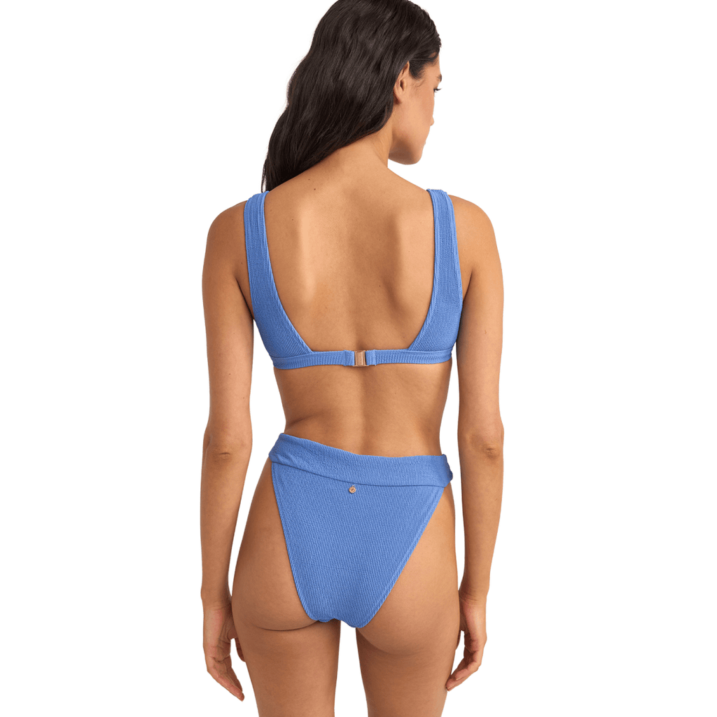Rhythm Women's Isla Rib Tall Tri Top Cornflower - Pacific Boarder