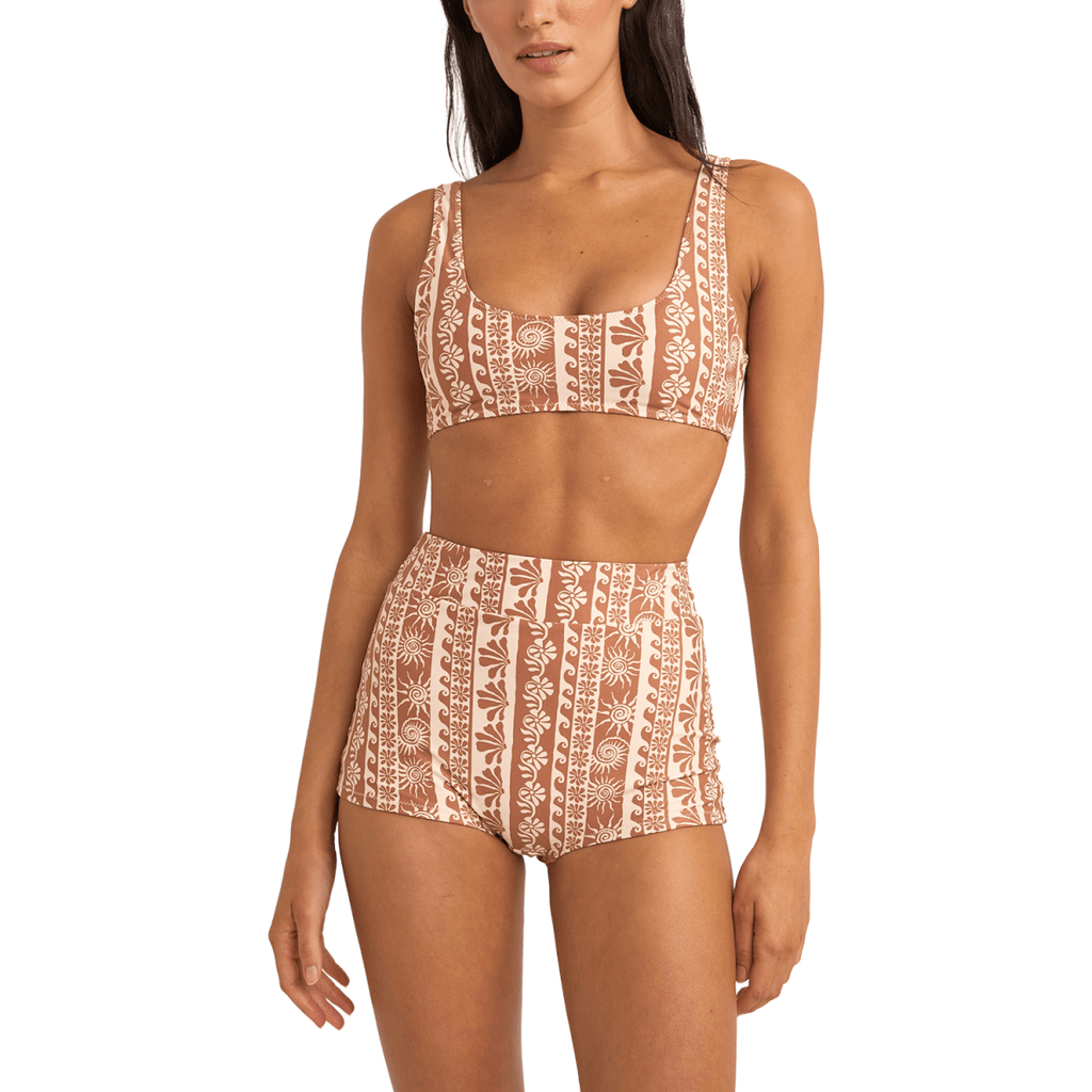 Rhythm Women's Seafarer Crop Top Brown - Pacific Boarder