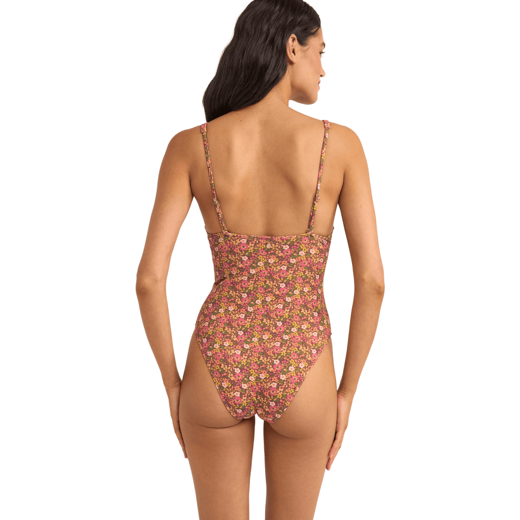 Rhythm Women's Marie Floral Classic One Piece Pink - Pacific Boarder