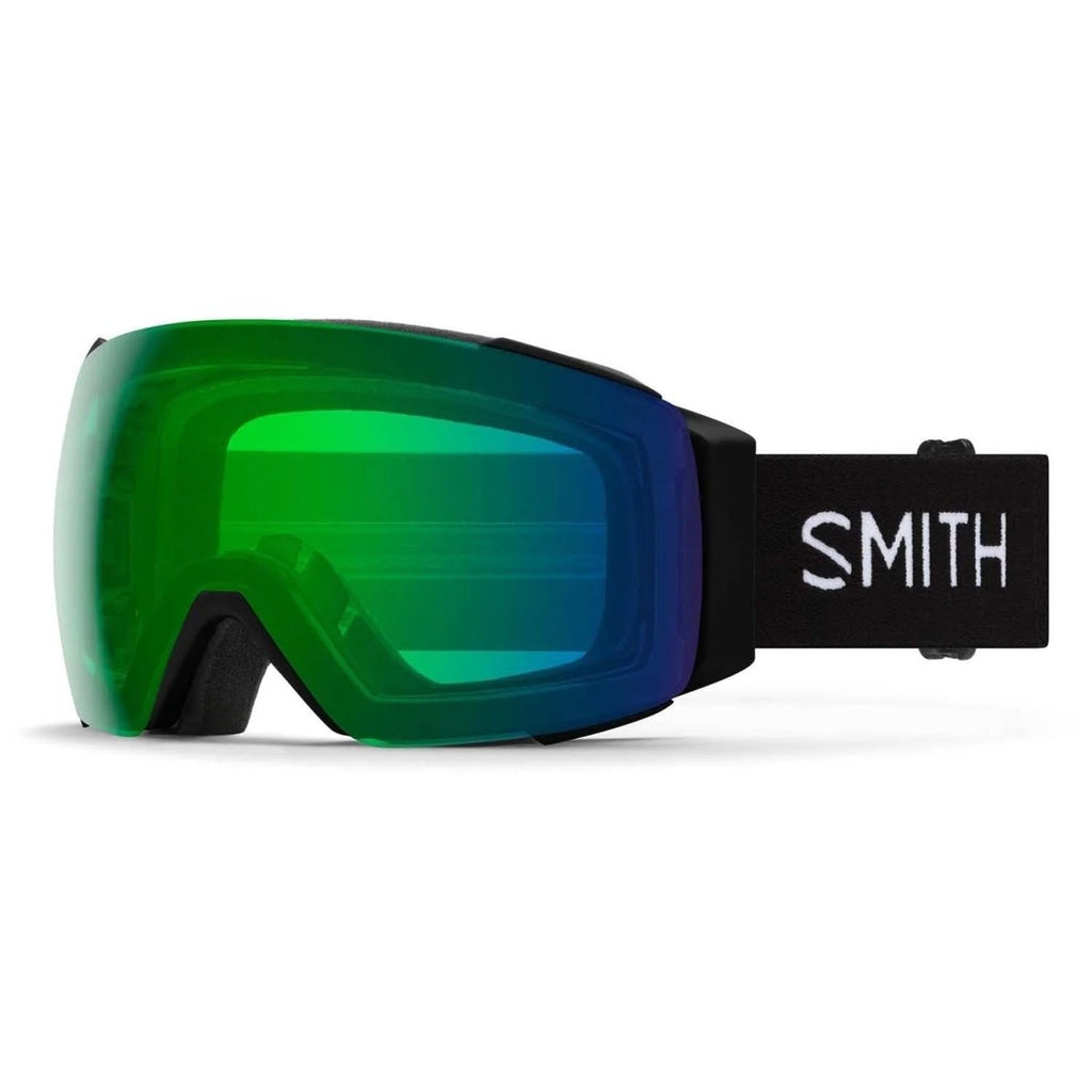 Smith I/O Mag Low Bridge Fit Goggles Black/ChromaPop Everyday Green Mirror + Chromapop Storm Blue Sensor Mirror - Pacific Boarder