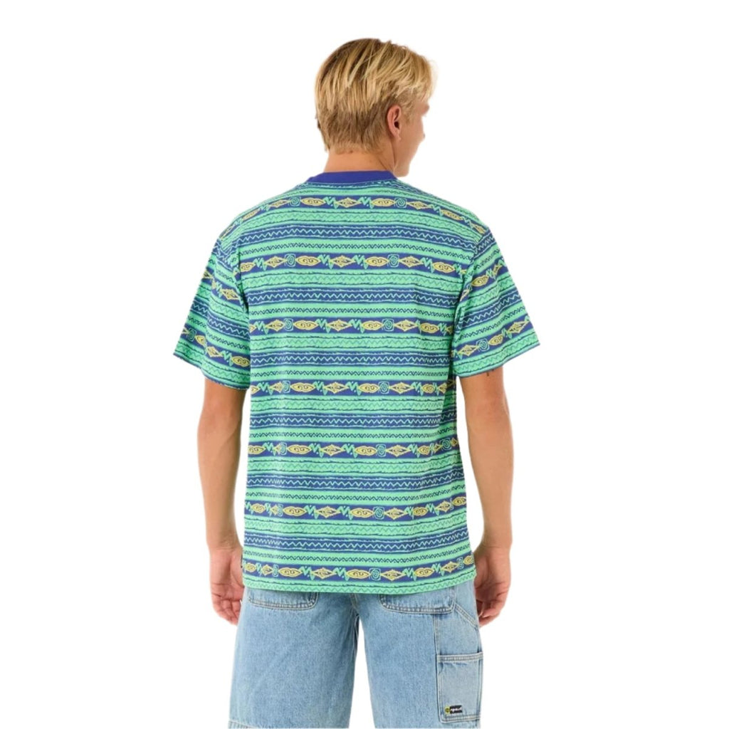 Rip Curl Men's Raw Energy Vibal T-Shirt Neon Green - Pacific Boarder