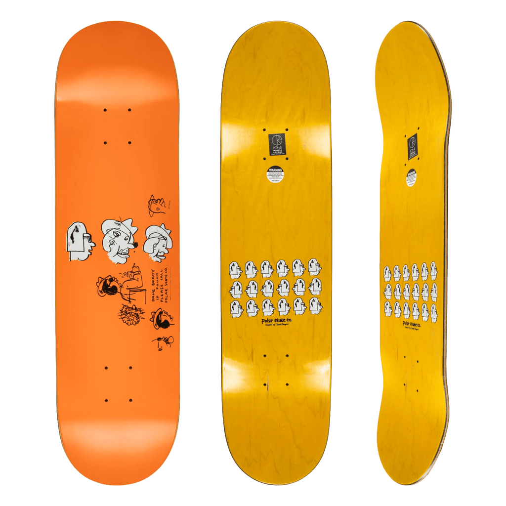 Polar Dane Brady Mia Skate Deck Orange 8.5" - Pacific Boarder
