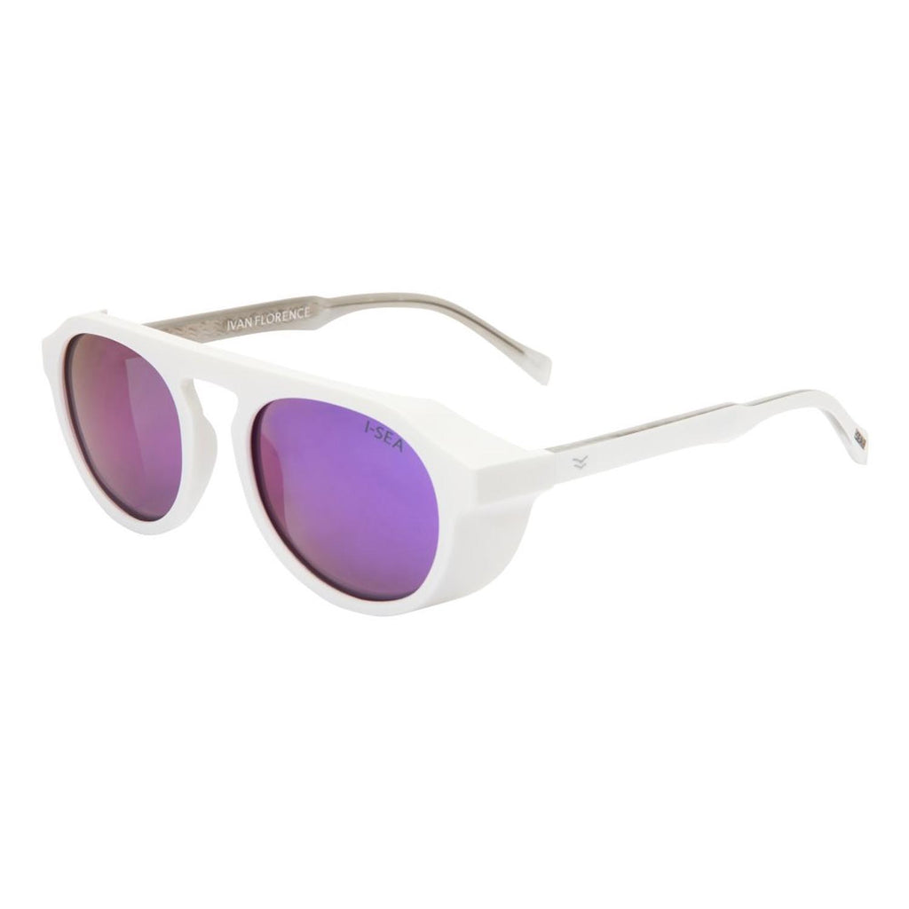 I - SEA Ivan Florence Sunglasses Florence White/Purple Mirror Polarized - Pacific Boarder