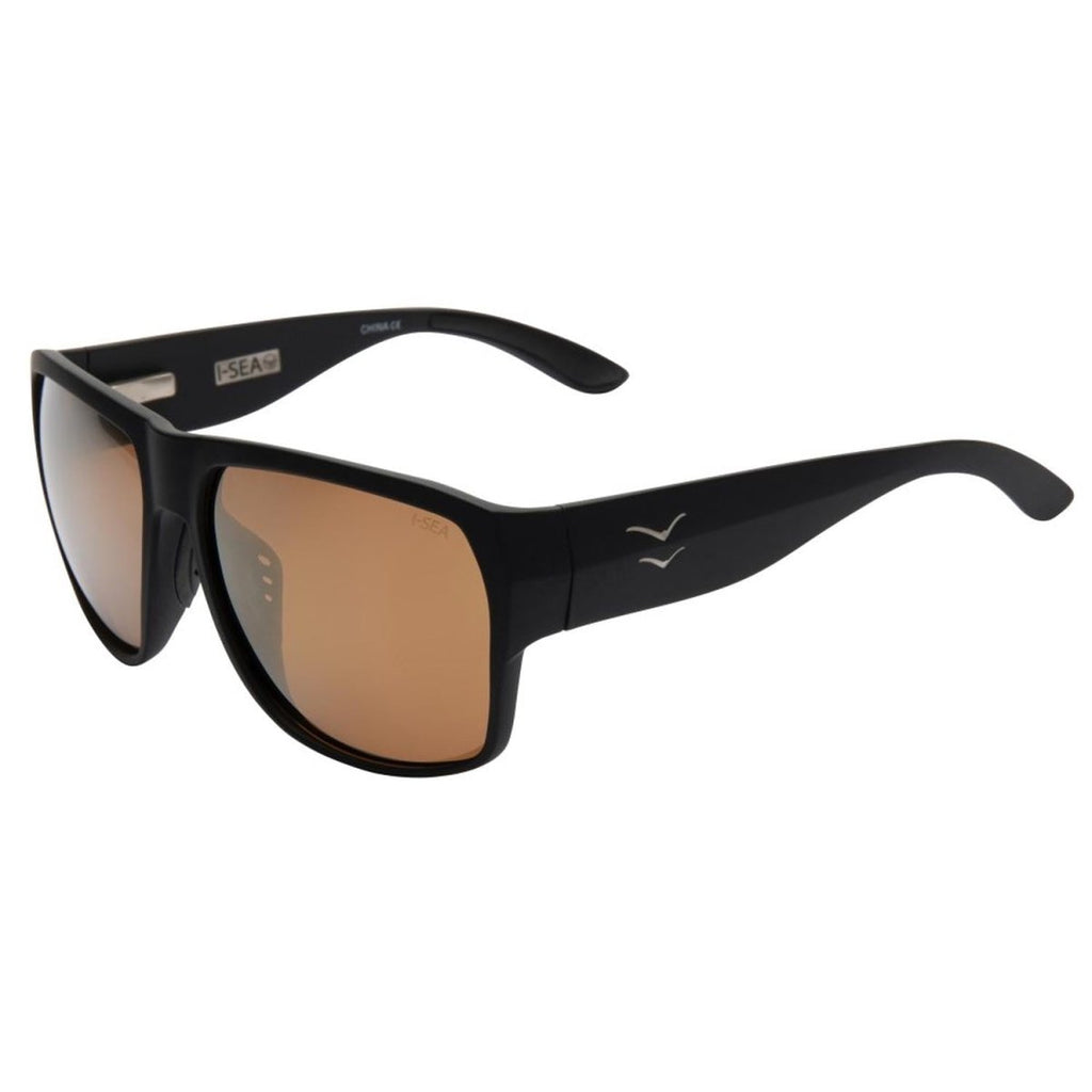 I - SEA Nick I Waterman Sunglasses Black Rubber/Copper Mirror Polarized - Pacific Boarder