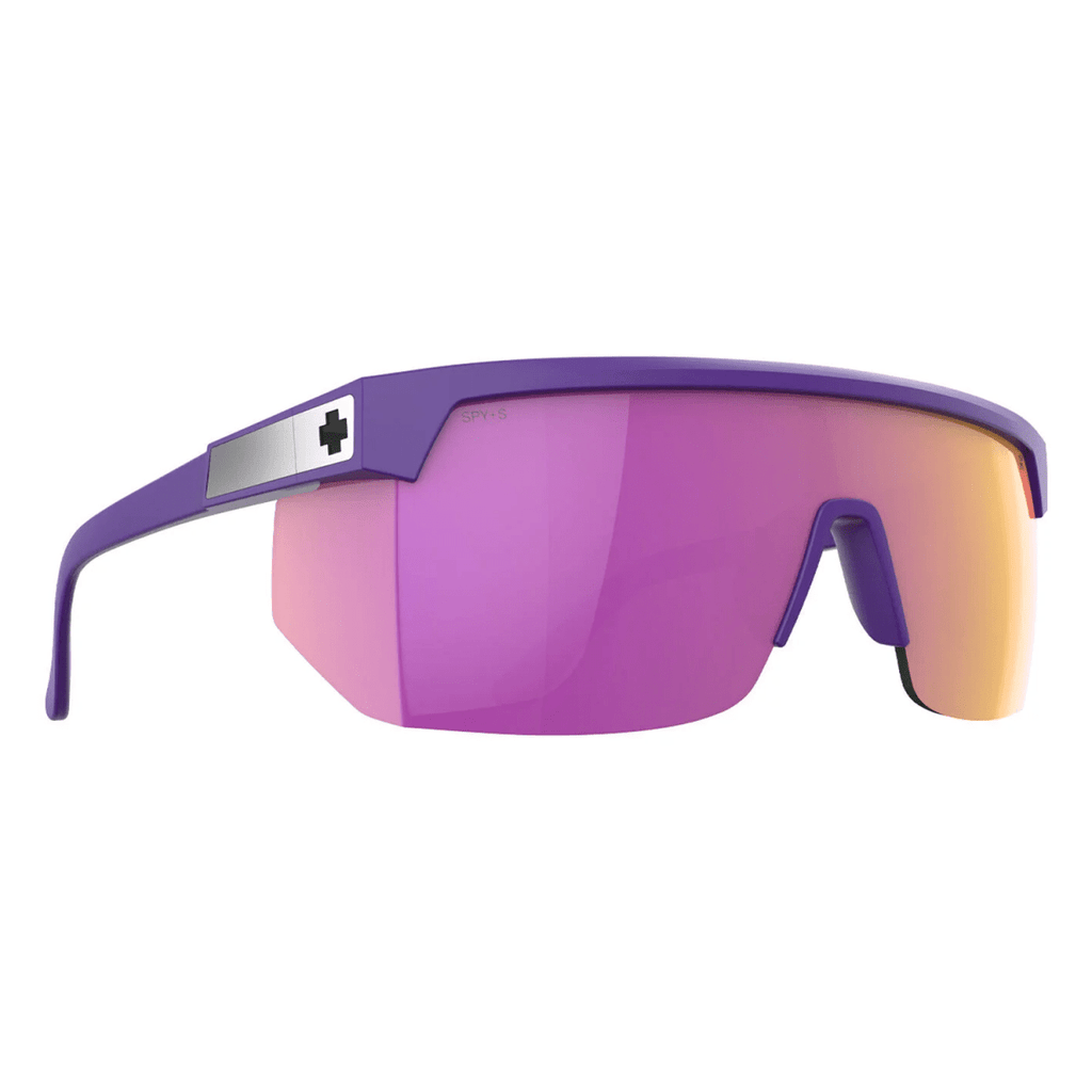 Spy Super Flynn ANSI Sunglasses Matte Purple/Happy Gray Green Pink Mirror - Pacific Boarder