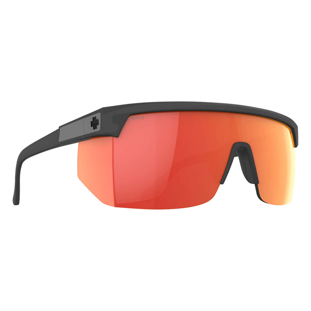 Spy Super Flynn ANSI Sunglasses Translucent Matte Black/Happy Gray Green Orange Mirror - Pacific Boarder
