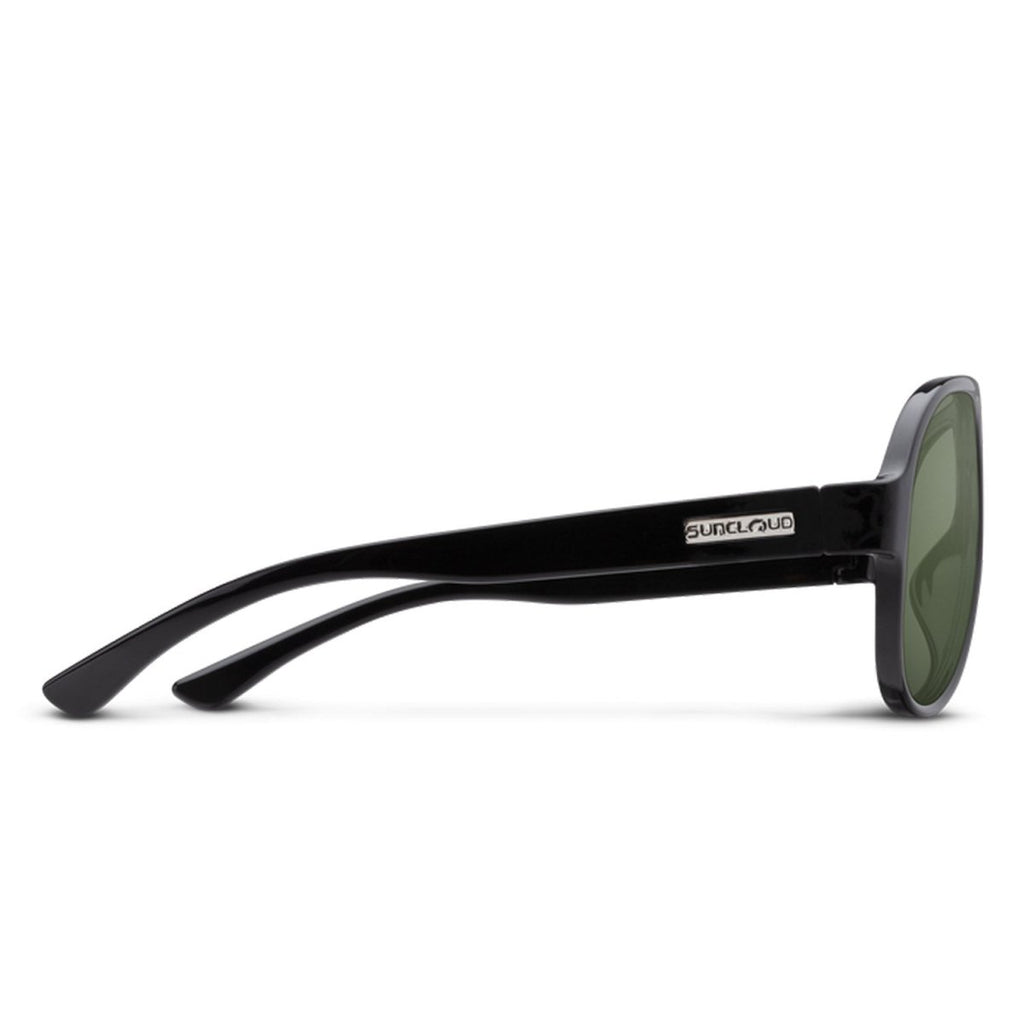 Suncloud Rooney Sunglasses Black/Polarized Gray Green - Pacific Boarder