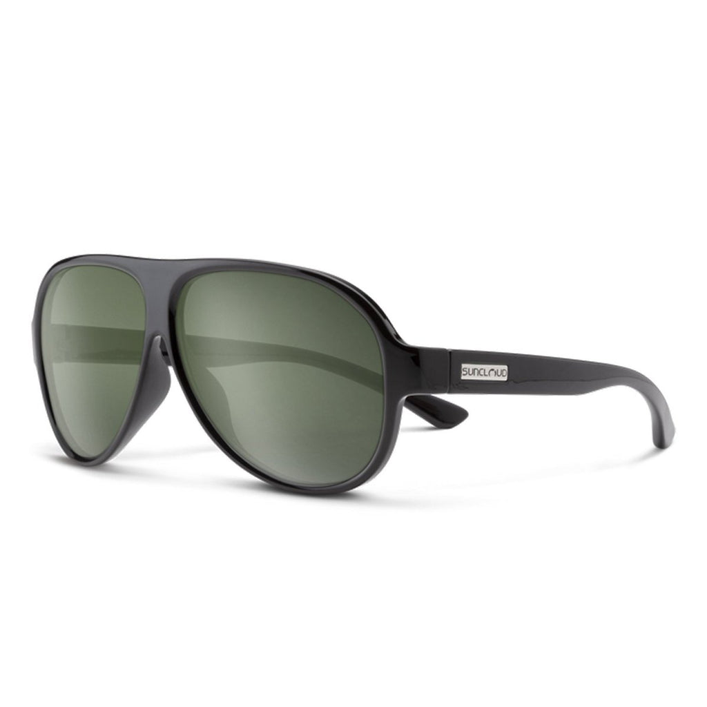 Suncloud Rooney Sunglasses Black/Polarized Gray Green - Pacific Boarder