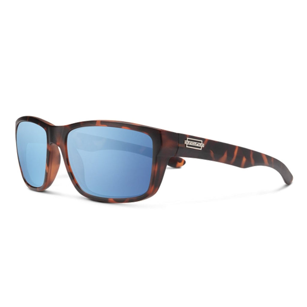 Suncloud Mayor Sunglasses Matte Tortoise/Polarized Aqua Mirror - Pacific Boarder