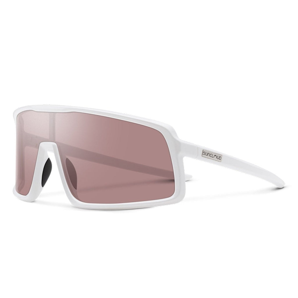 Suncloud Upshot Sunglasses White/Polarized Low Light Rose - Pacific Boarder