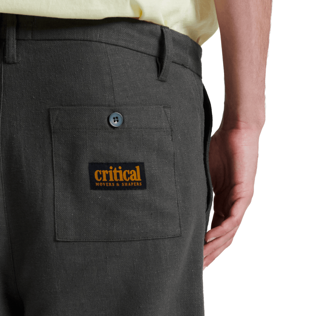 The Critical Slide Society Men's Harro Linen Pant Washed Black - Pacific Boarder