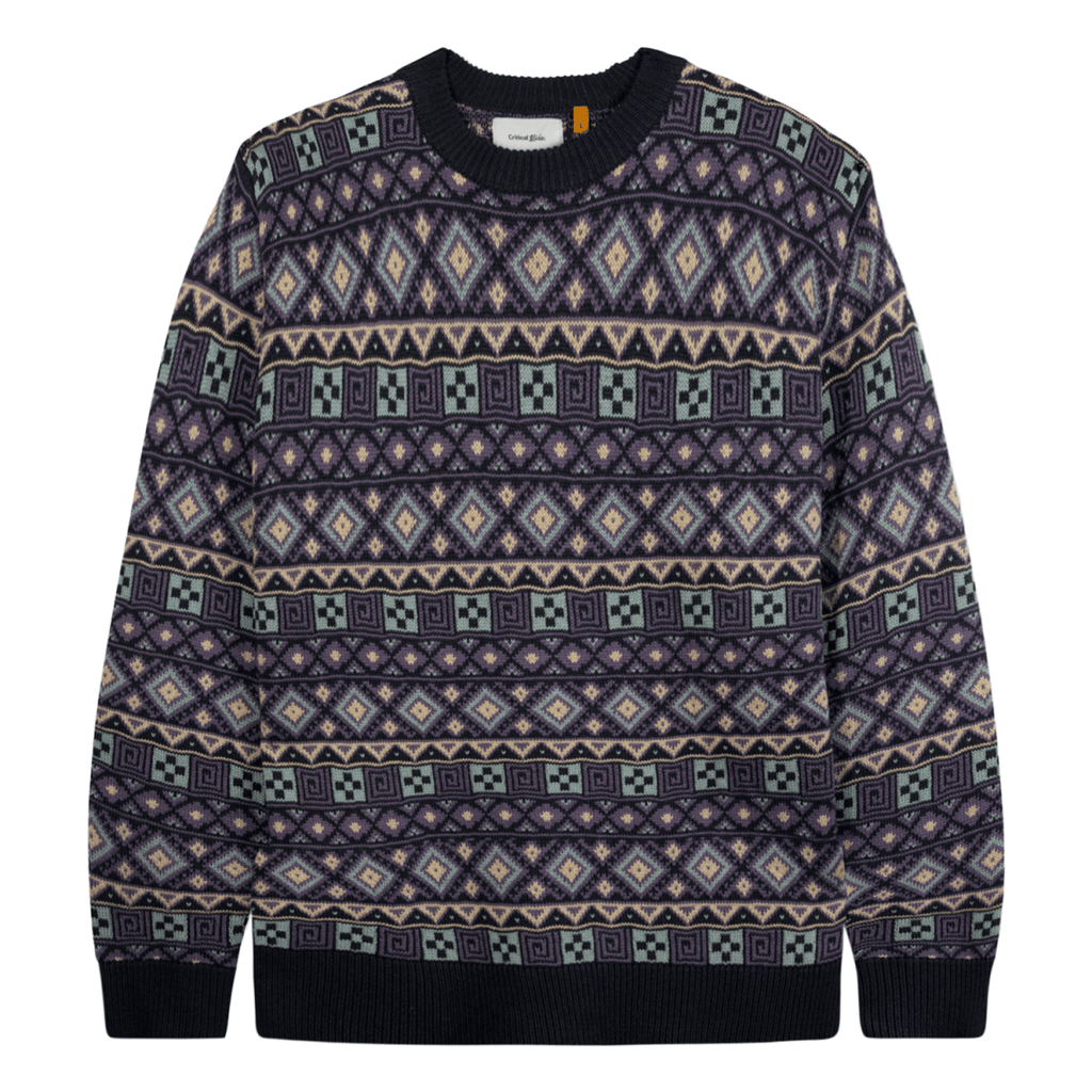 The Critical Slide Society Men's Dunstin Crew Knit Black - Pacific Boarder