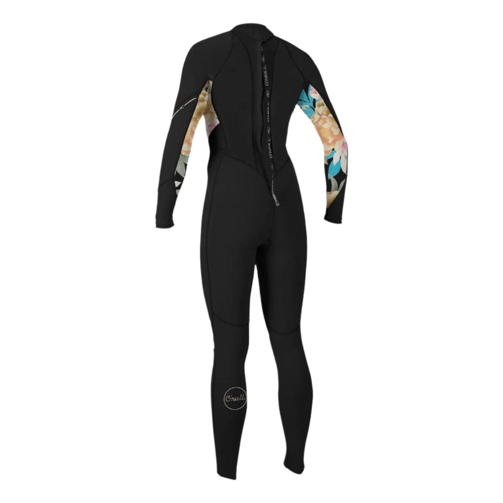 O'Neill Women's Bahia 3/2mm Back Zip Full Suit Black/Mikahflor/Black - Pacific Boarder