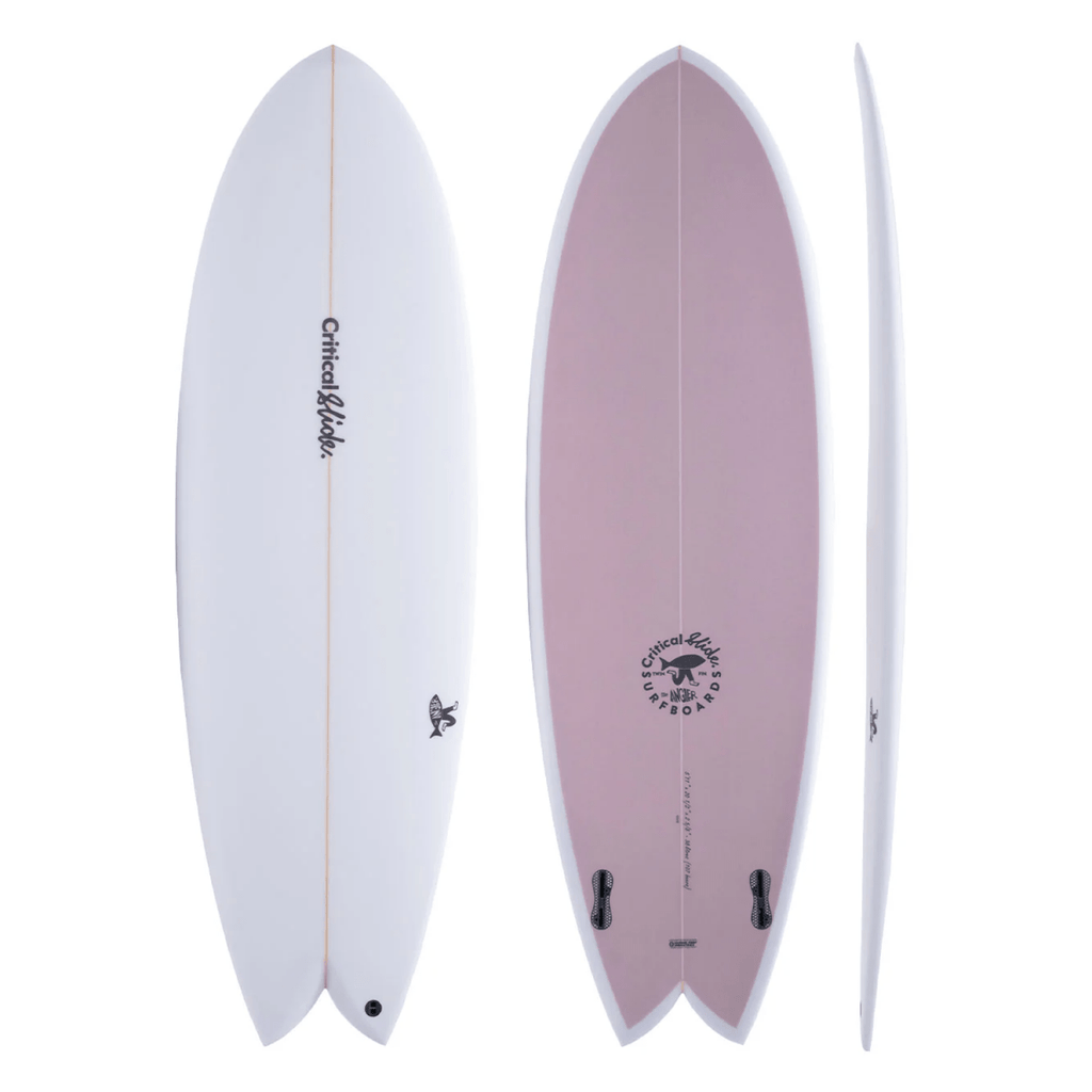 The Critical Slide Society Angler PU Surfboard Grey Lilac 5'11" - Pacific Boarder