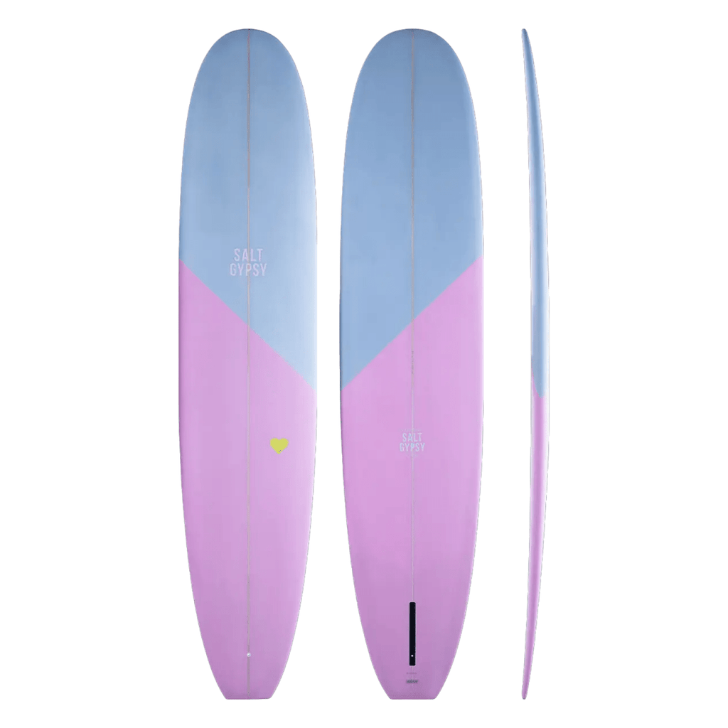 Salt Gypsy x Cynthia Rowley Dusty PU Surfboard Blue Pink 9'0" - Pacific Boarder