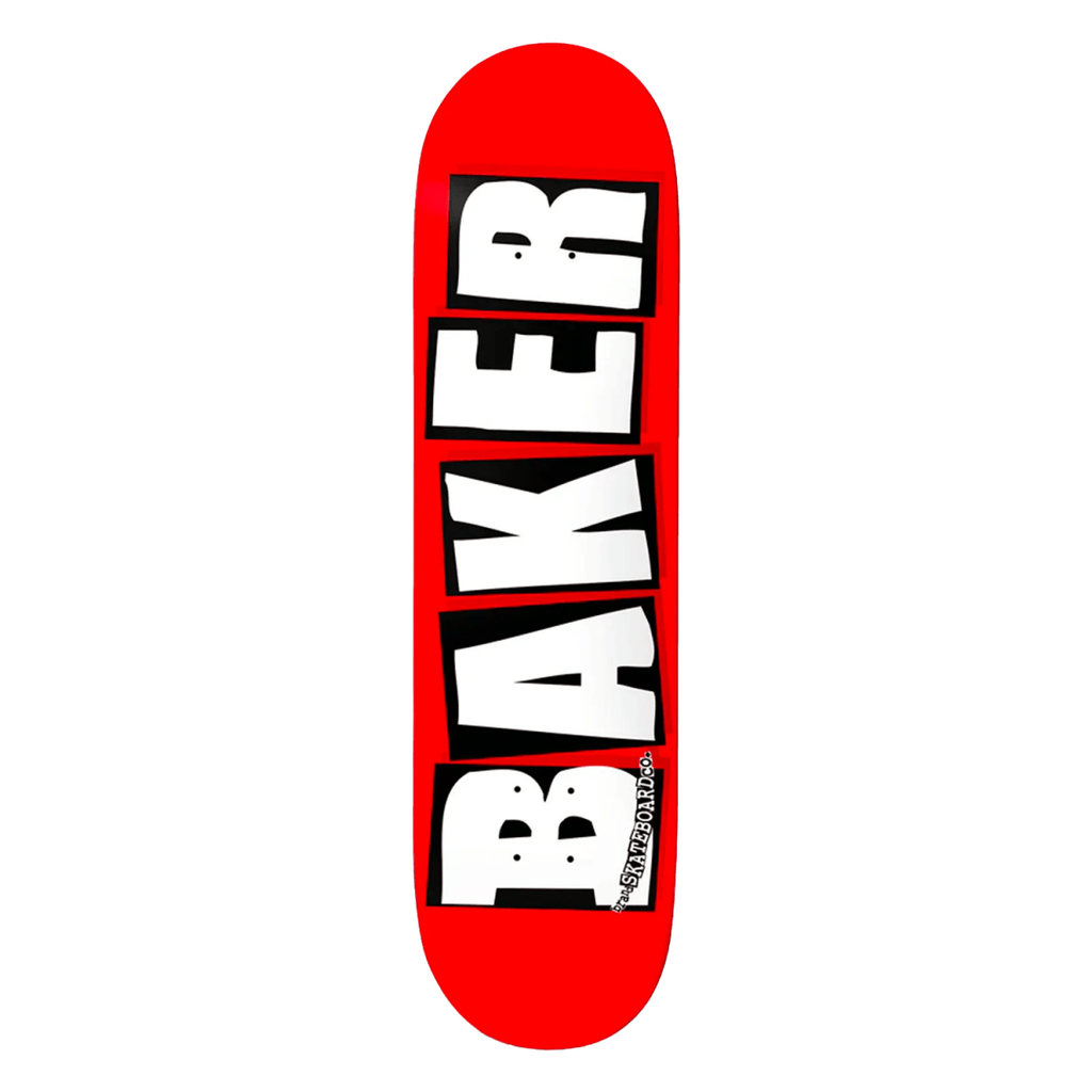 Baker Brand Logo Skate Deck White 8.25" - Pacific Boarder