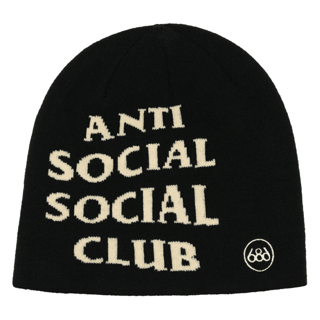 686 Anti Social Social Club Skully Beanie Black - Pacific Boarder