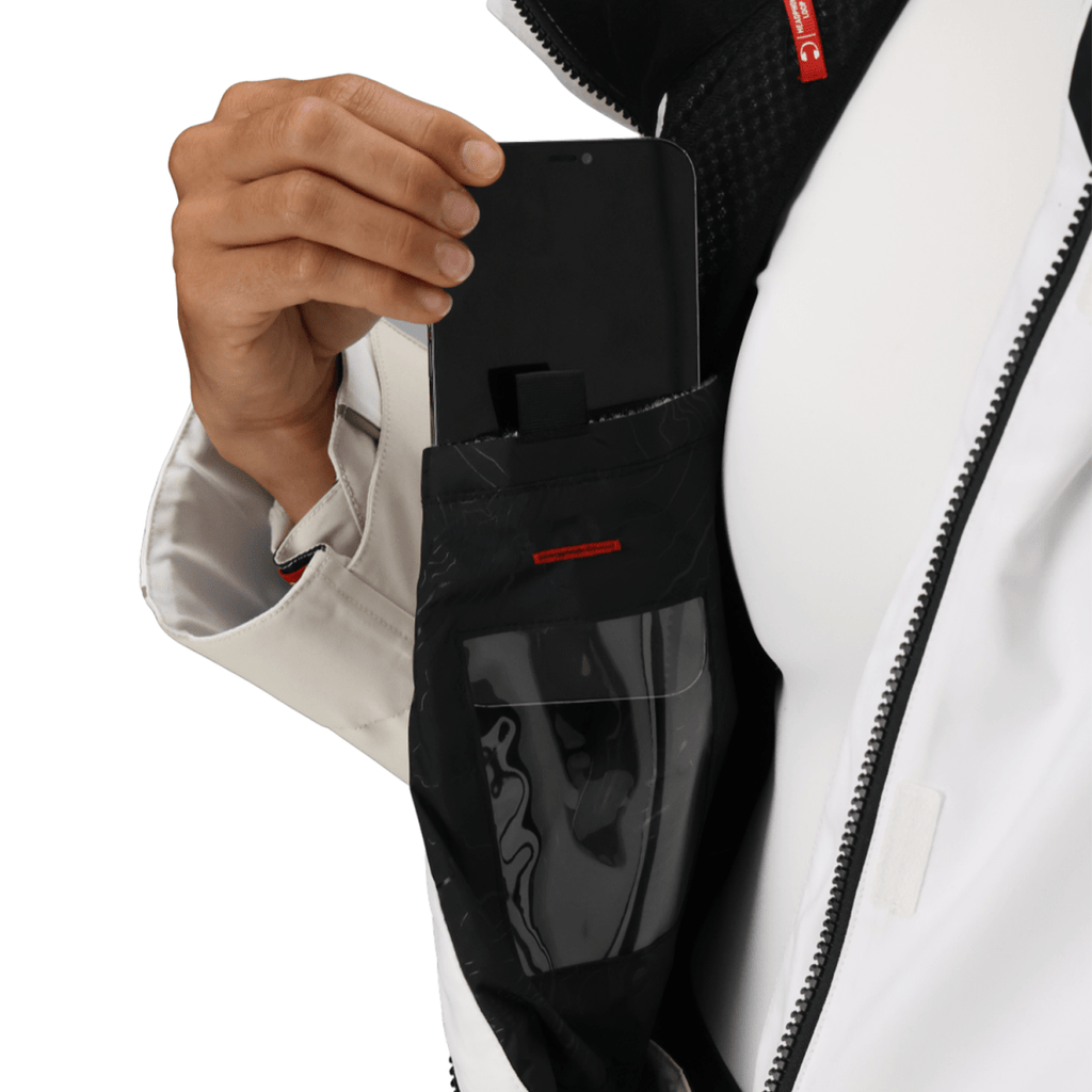 686 Women's Hologram Shell Jacket 2026 White Colorblock - Pacific Boarder