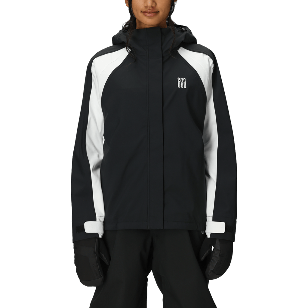 686 Women's Hologram Shell Jacket 2026 Black Colorblock - Pacific Boarder