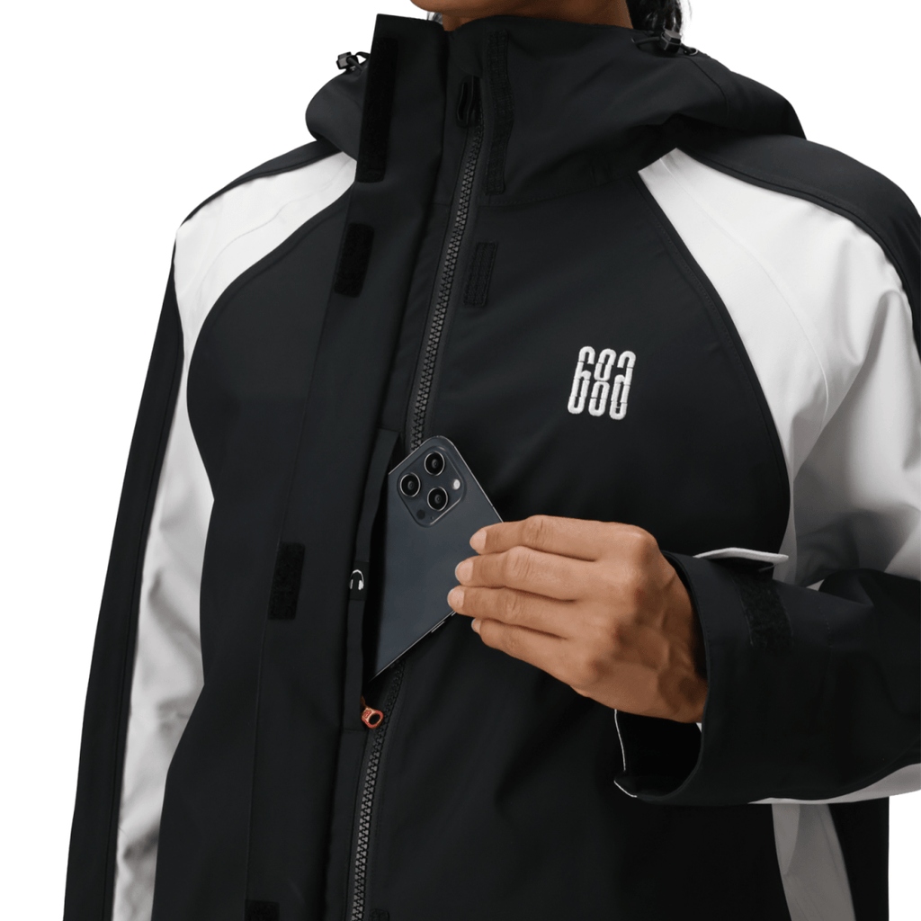 686 Women's Hologram Shell Jacket 2026 Black Colorblock - Pacific Boarder