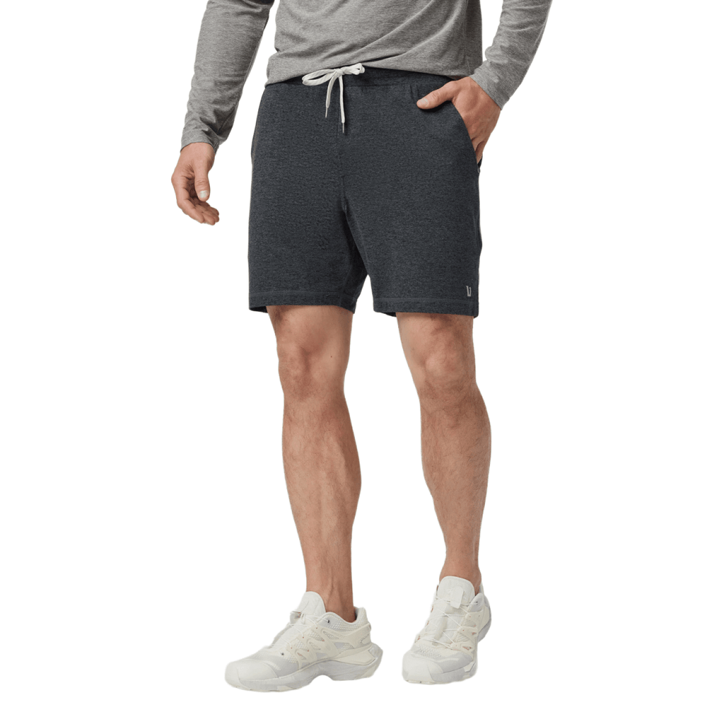 Vuori Men's Ponto Performance 7" Short Charcoal Heather - Pacific Boarder