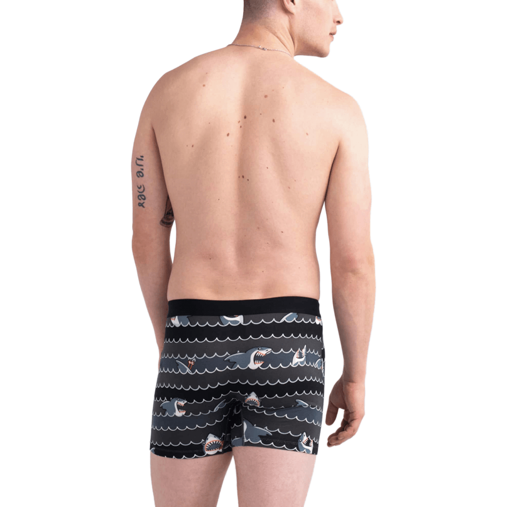 Saxx Men's Daytripper Boxer Brief Fly Get Sharky - Grey - Pacific Boarder