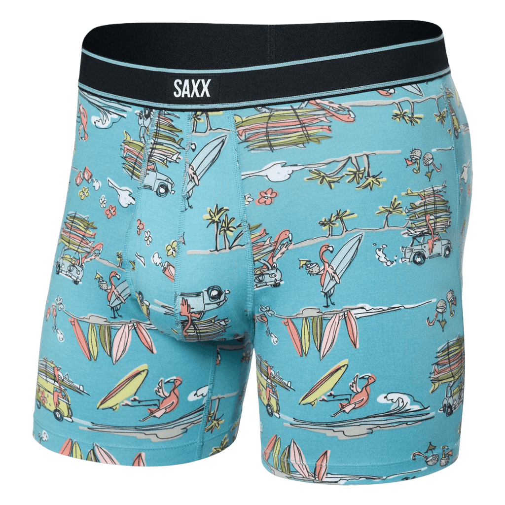 Saxx Men's Daytripper Boxer Brief Beach Or Bust - Reef Blue - Pacific Boarder