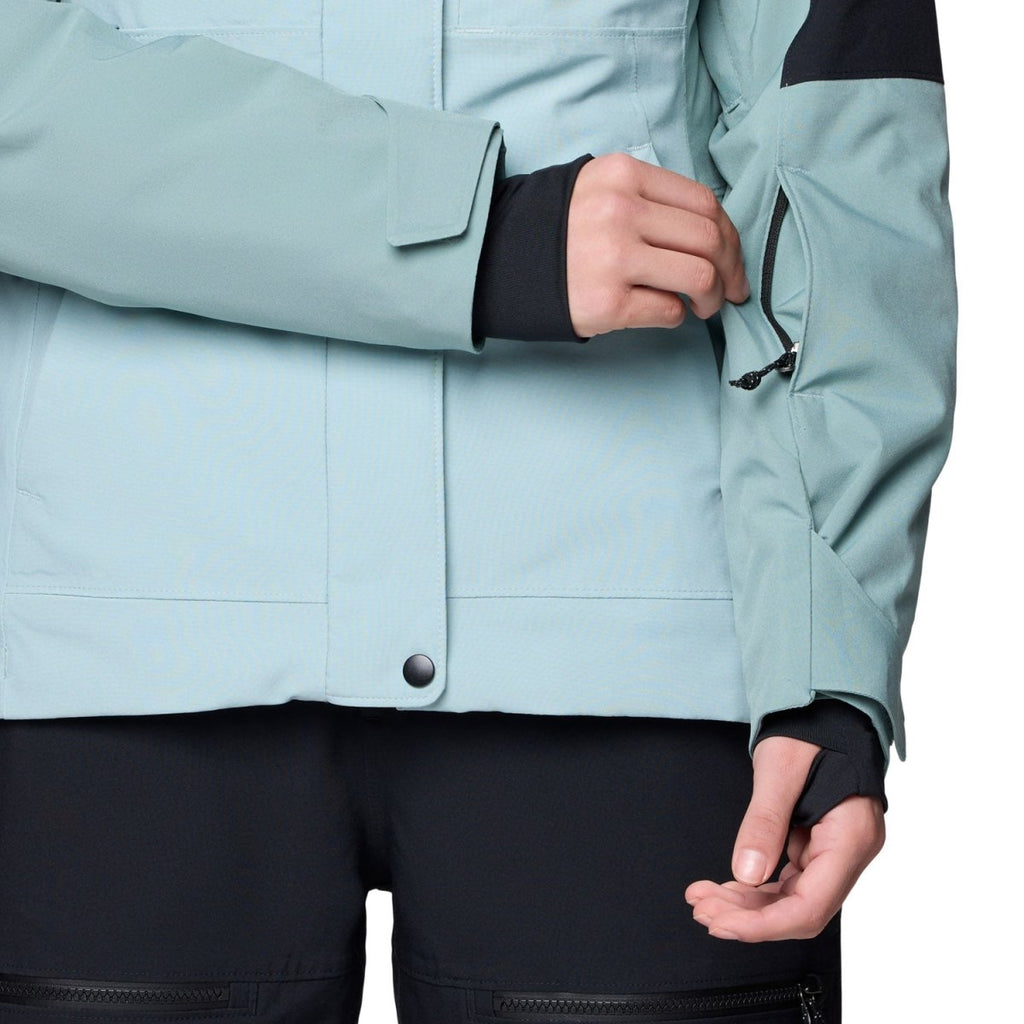 Mountain Hardwear Women's Powder Maven Jacket 2026 Ice Shadow/Blue Sage/Black - Pacific Boarder