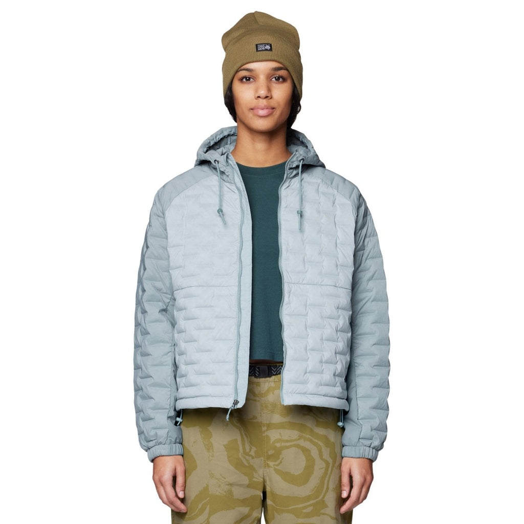 Mountain Hardwear Women's Stretchdown Light Full Zip Hoody 2026 Ice Shadow/Blue Sage - Pacific Boarder