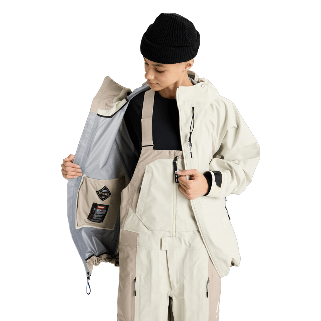 Burton AG Hardpack 3L Gore - Tex Jacket 2026 Bone White/Stone Grey - Pacific Boarder
