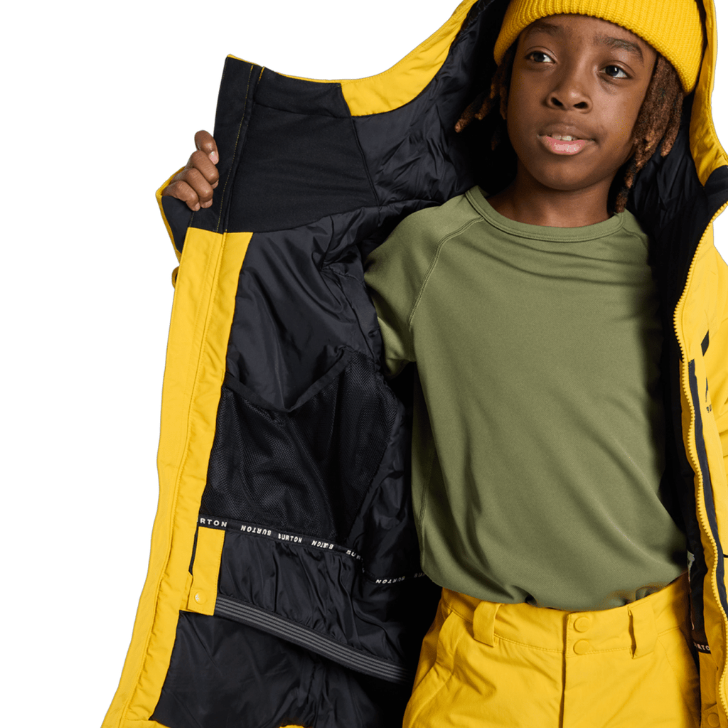 Burton Kids Hillslope Jacket 2026 Goldenrod/True Black - Pacific Boarder