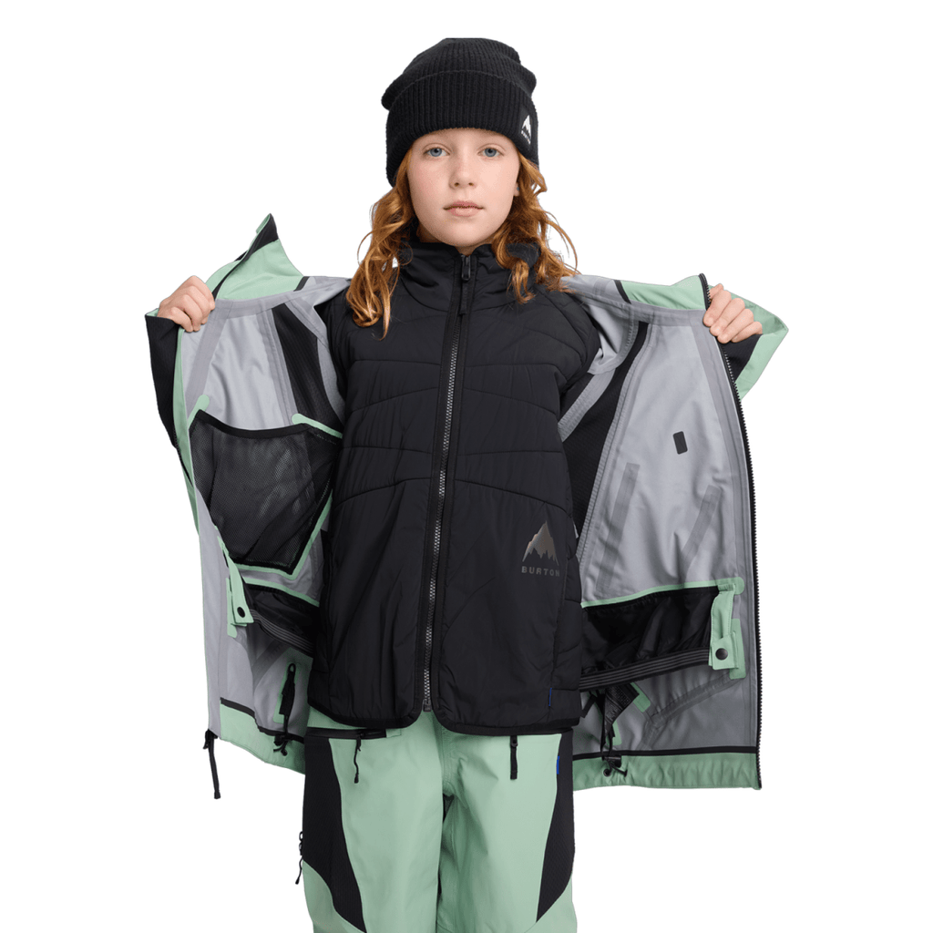 Burton Kids Outbeam 3L Jacket System 2026 Soft Sage/True Black - Pacific Boarder